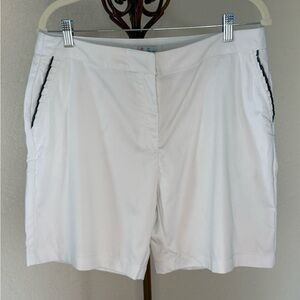 Lillie Green White Stretch Pull-On Shorts Size 12